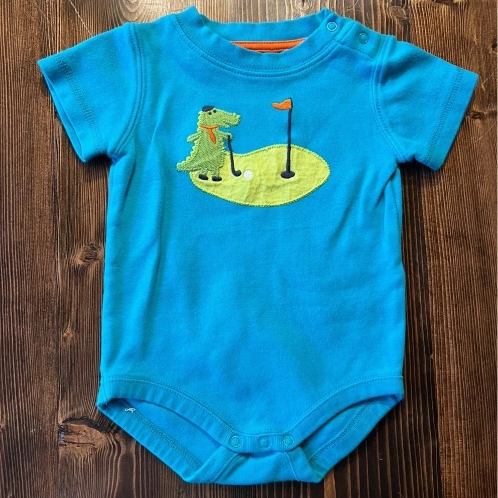 Vintage‎ Gymboree Baby Alligator Golfing One Piece